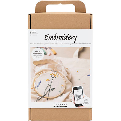 Starter Craft Kit Embroidery, Flowers, 1 pack