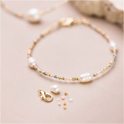 Mini Craft Kit Jewellery, Bracelet and necklace with clasp, 1 pack