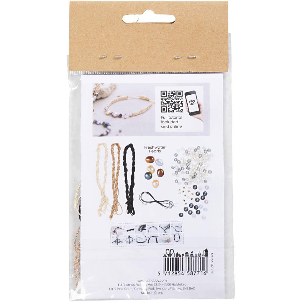 Mini Craft Kit Jewellery, Bracelet with clasp, 1 pack