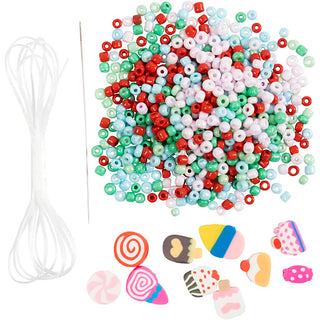 Mini Craft Kit Jewellery, Elastic bracelet and ring, 1 pack