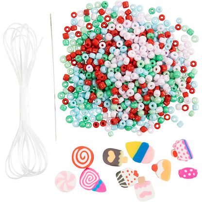 Mini Craft Kit Jewellery, Elastic bracelet and ring, 1 pack