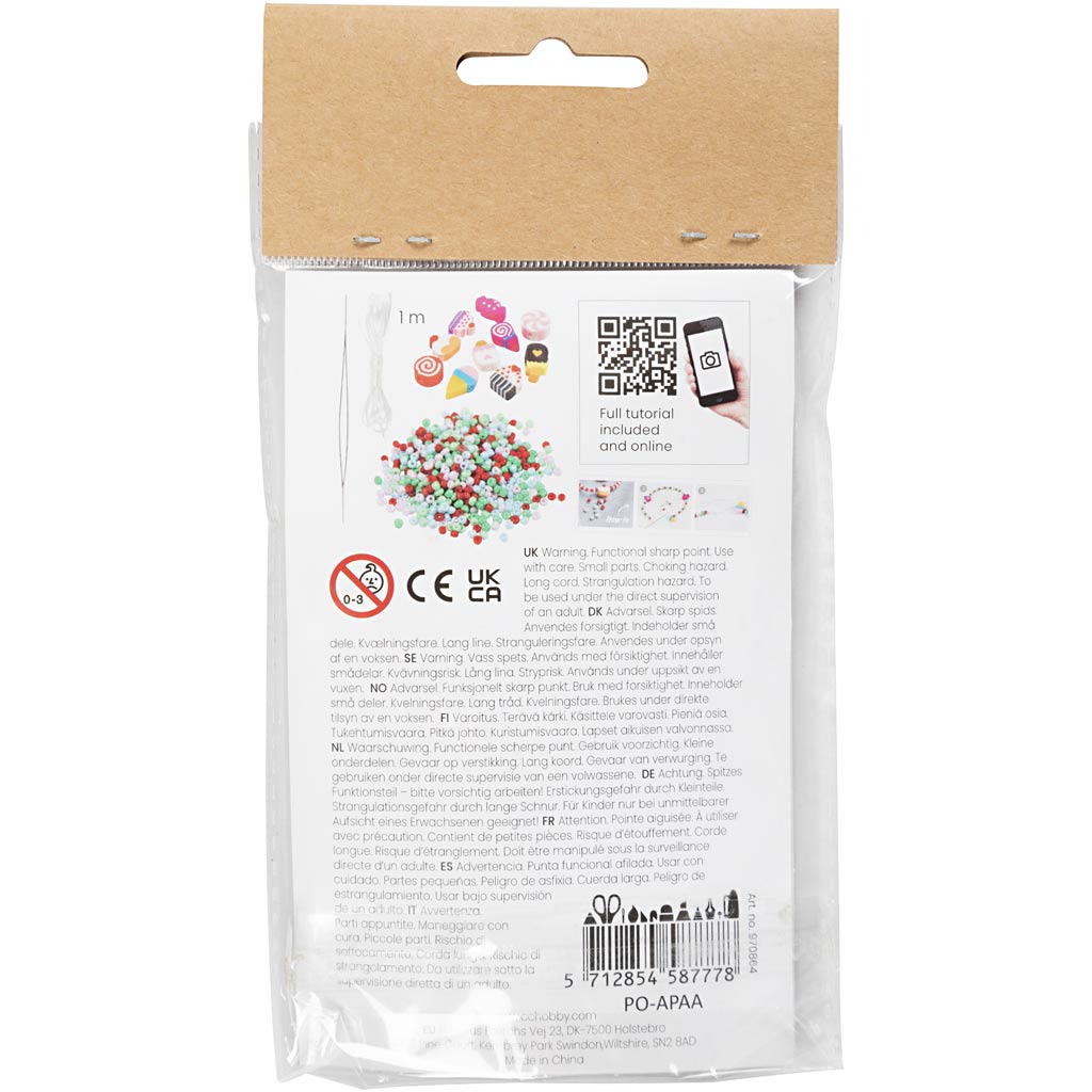 Mini Craft Kit Jewellery, Elastic bracelet and ring, 1 pack