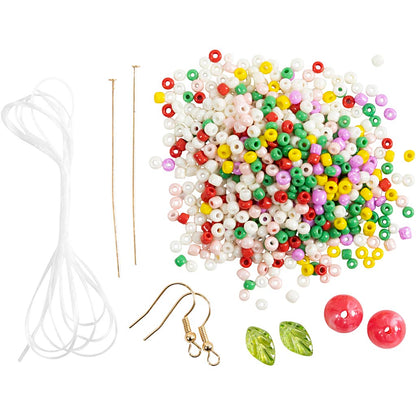 Mini Craft Kit Jewellery, Elastic bracelet and earring, 1 pack