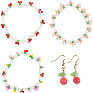 Mini Craft Kit Jewellery, Elastic bracelet and earring, 1 pack
