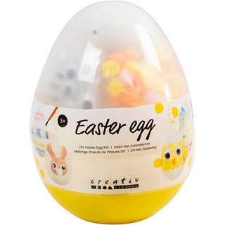 Craft Mix Easter Egg, H: 14 cm, dia. 11 cm, 1 pc