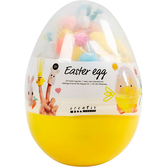 Craft Mix Easter Egg, H: 19 cm, dia. 14 cm, 1 pc