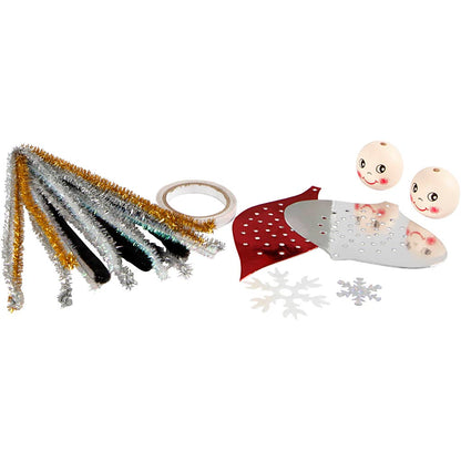 Mini Craft Kit, punched figures for making hanging decorations, 1 set