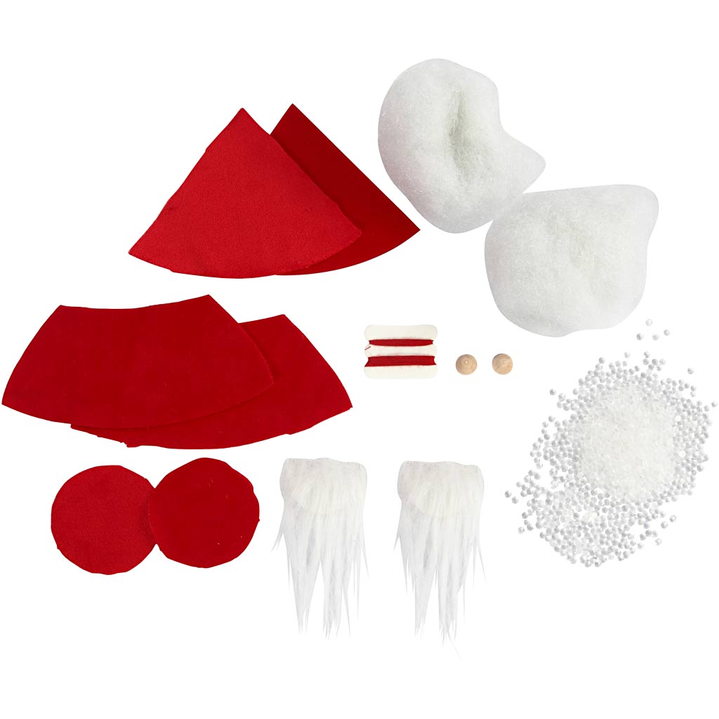 Mini Craft Kit, Christmas gnome, H: 12 cm, red, 1 pack