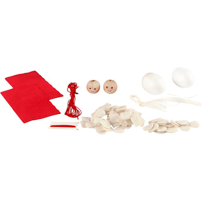 Mini Craft Kit, Christmas elf girls, H: 8 cm, 1 pack