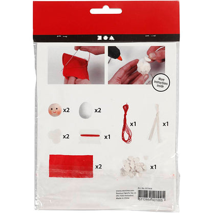 Mini Craft Kit, Christmas elf girls, H: 8 cm, 1 pack