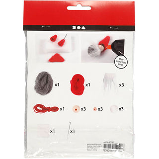 Mini Craft Kit, Nosy elves on a string, H: 6 cm, 1 pack
