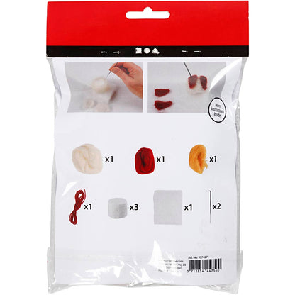 Mini Craft Kit, Drum, dia. 33 mm, beige, antique red, 1 set