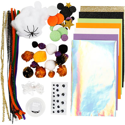 Maxi Craft Kit Decoration, Haunted house, black, light brown, orange, 1 pack