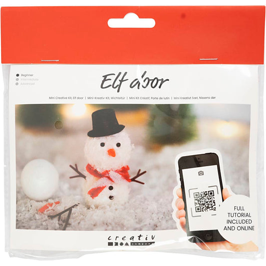 Mini Craft Kit Elf Door, Snowman, 1 pack