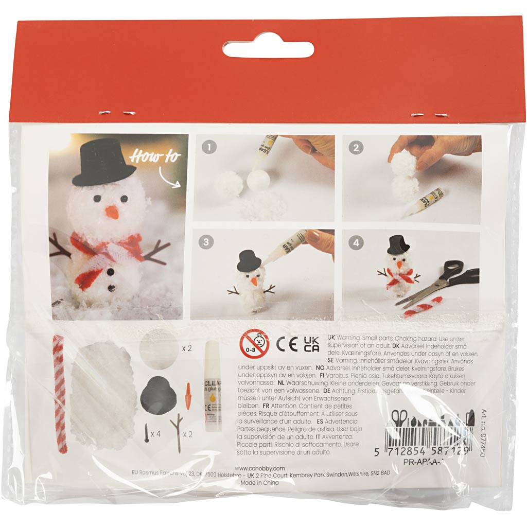 Mini Craft Kit Elf Door, Snowman, 1 pack