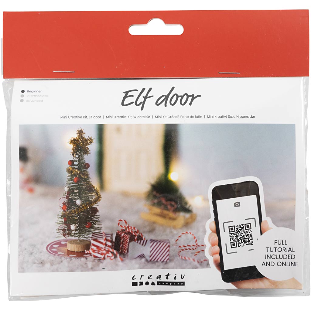 Mini Craft Kit Elf Door, Christmas tree, 1 pack
