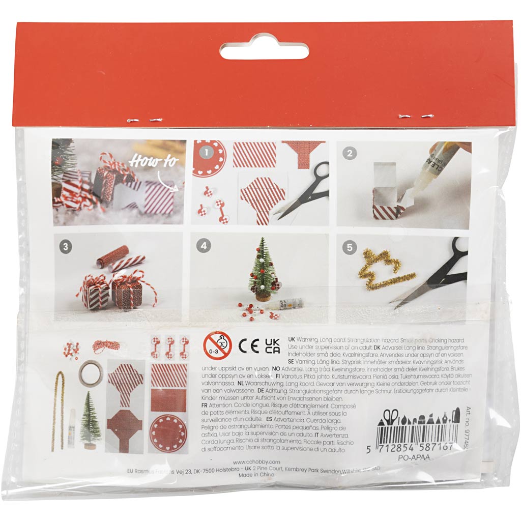Mini Craft Kit Elf Door, Christmas tree, 1 pack