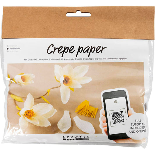 Mini Craft Kit Crepe Paper, Magnolia branch, Crêpe ratio: 180%, 1 pack