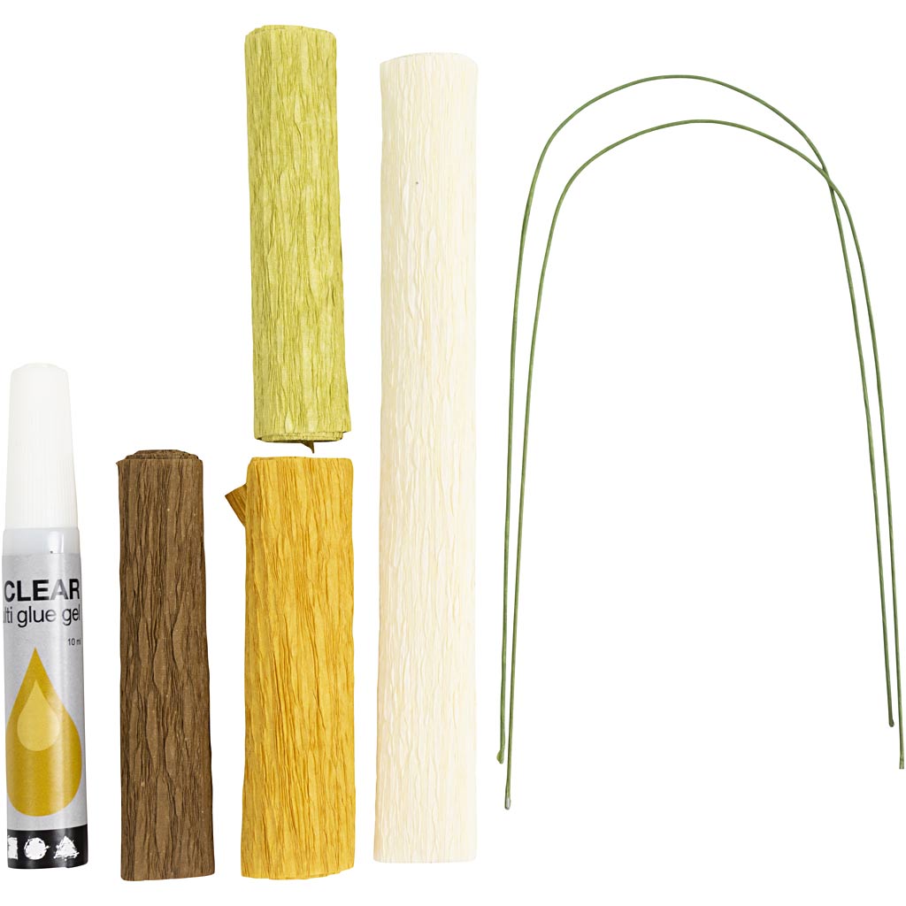 Mini Craft Kit Crepe Paper, Magnolia branch, Crêpe ratio: 180%, 1 pack