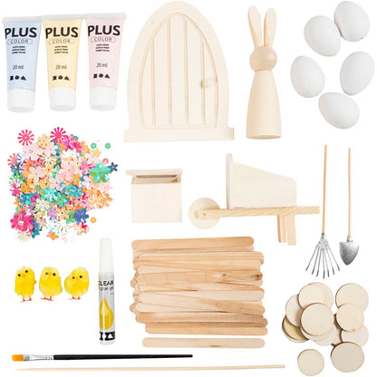 Craft Kit Easter Bunny Door, pastel colours