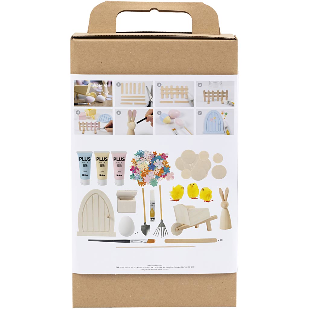 Craft Kit Easter Bunny Door, pastel colours