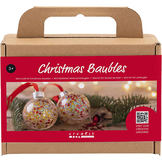 Mini Craft Kit Christmas Baubles, Sequins