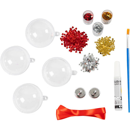 Mini Craft Kit Christmas Baubles, Sequins