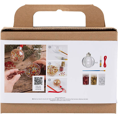 Mini Craft Kit Christmas Baubles, Sequins