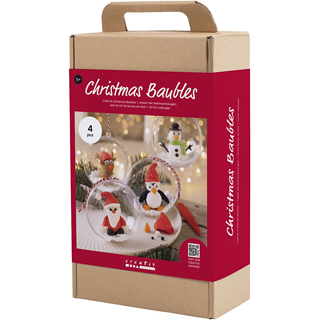 Craft Kit Christmas Baubles, Modelling