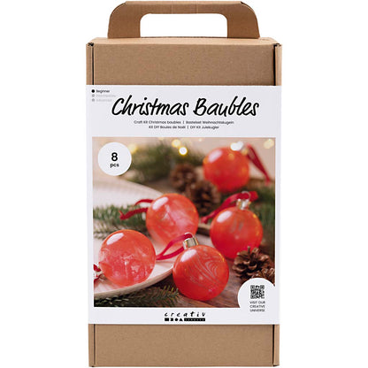 Craft Kit Christmas Baubles, Marbling