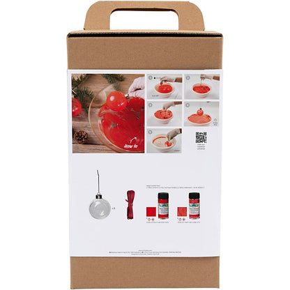 Craft Kit Christmas Baubles, Marbling