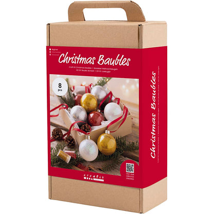 Craft Kit Christmas Baubles, Glitter
