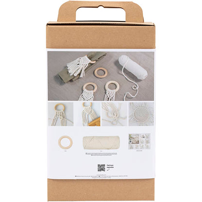 Craft Kit Macramé, Table decorations, off white