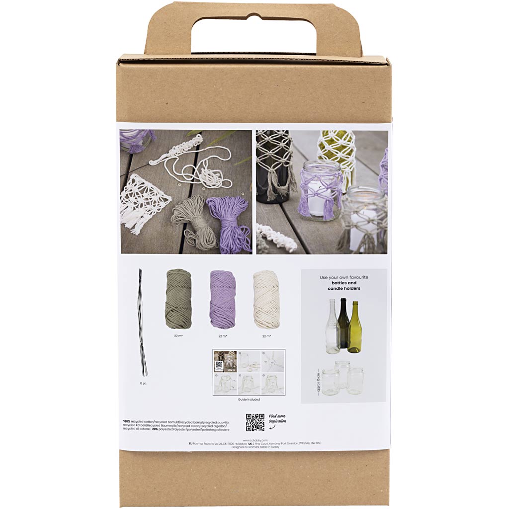 Craft Kit Macramé, Glass Decoration