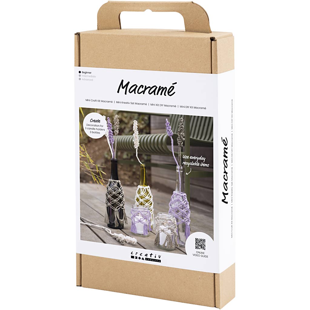 Craft Kit Macramé, Glass Decoration