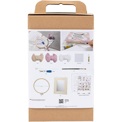 Craft Kit Punch Needle , Mirror, pastel colours
