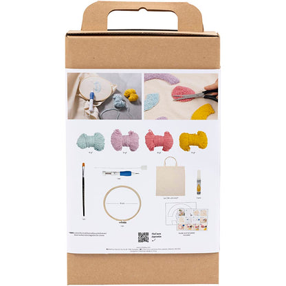 Craft Kit Punch Needle, Tote bag, pastel colours