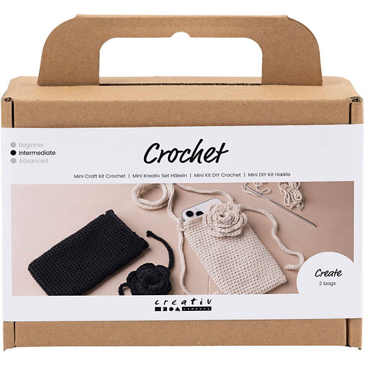 Mini Craft Kit Crochet, Bag with Rose