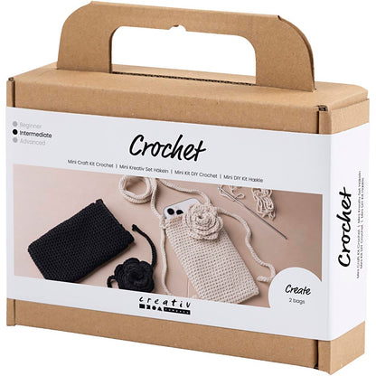Mini Craft Kit Crochet, Bag with Rose