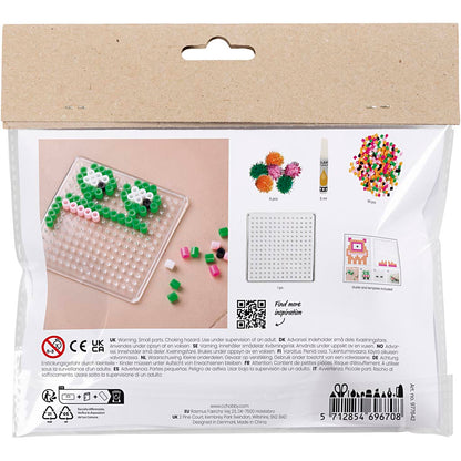 Mini Craft Kit Fuse beads, Monster, assorted colours, 1 pack