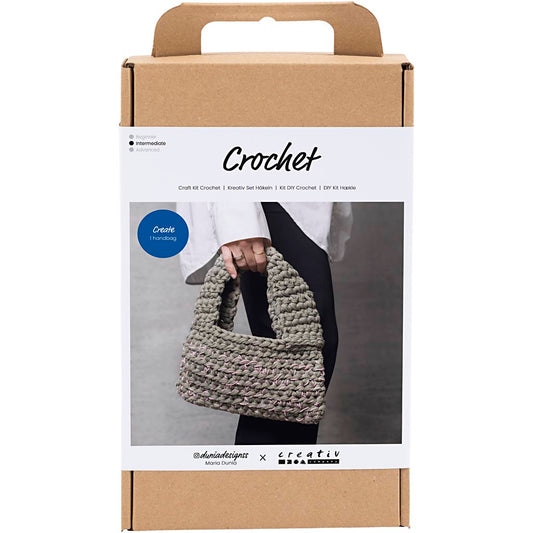 Craft Kit Crochet, Chunky Bag, olive green