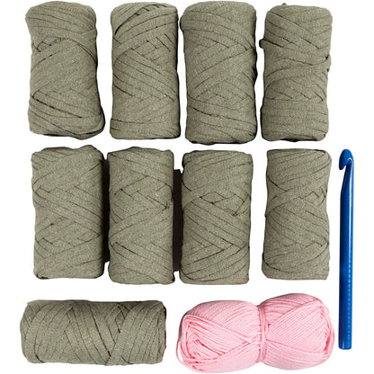 Craft Kit Crochet, Chunky Bag, olive green