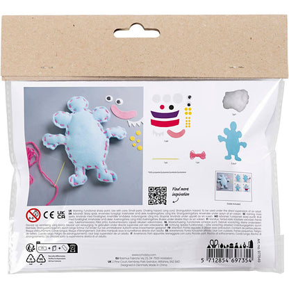 Mini Craft Kit Sewing, Felt Monster, assorted colours, 1 pack