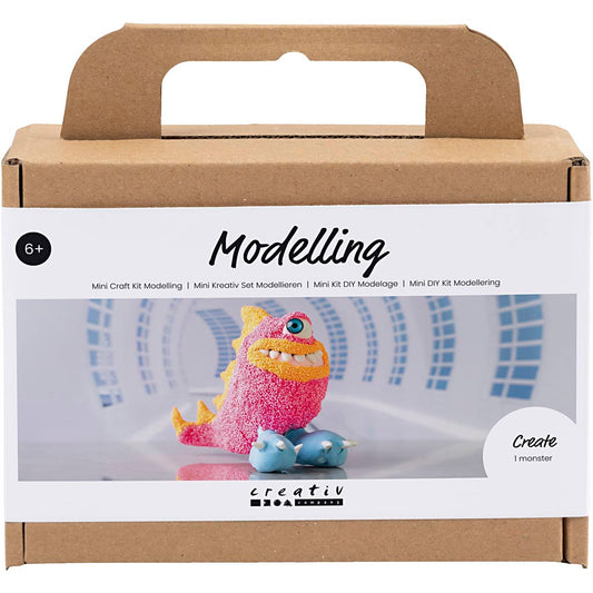 Mini Craft Kit Modelling, Monster Freddy, neon pink, 1 pack