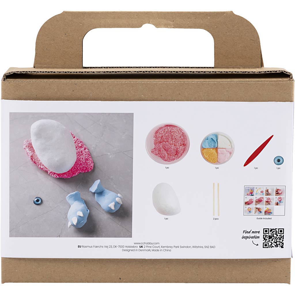 Mini Craft Kit Modelling, Monster Freddy, neon pink, 1 pack