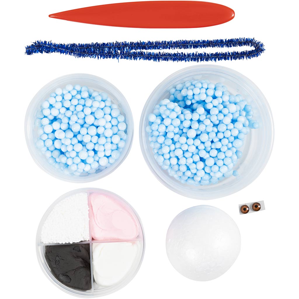 Mini Craft Kit Modelling, Monster Bobby, light blue, 1 pack