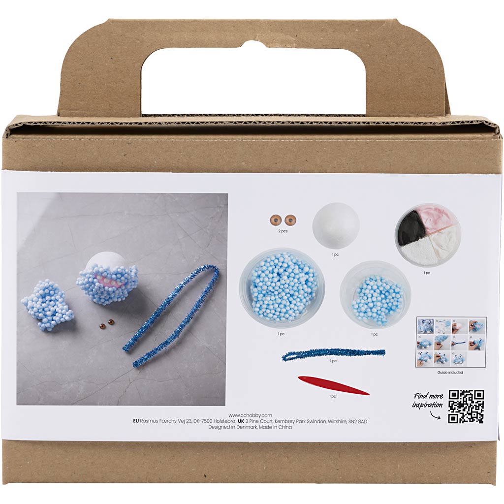 Mini Craft Kit Modelling, Monster Bobby, light blue, 1 pack