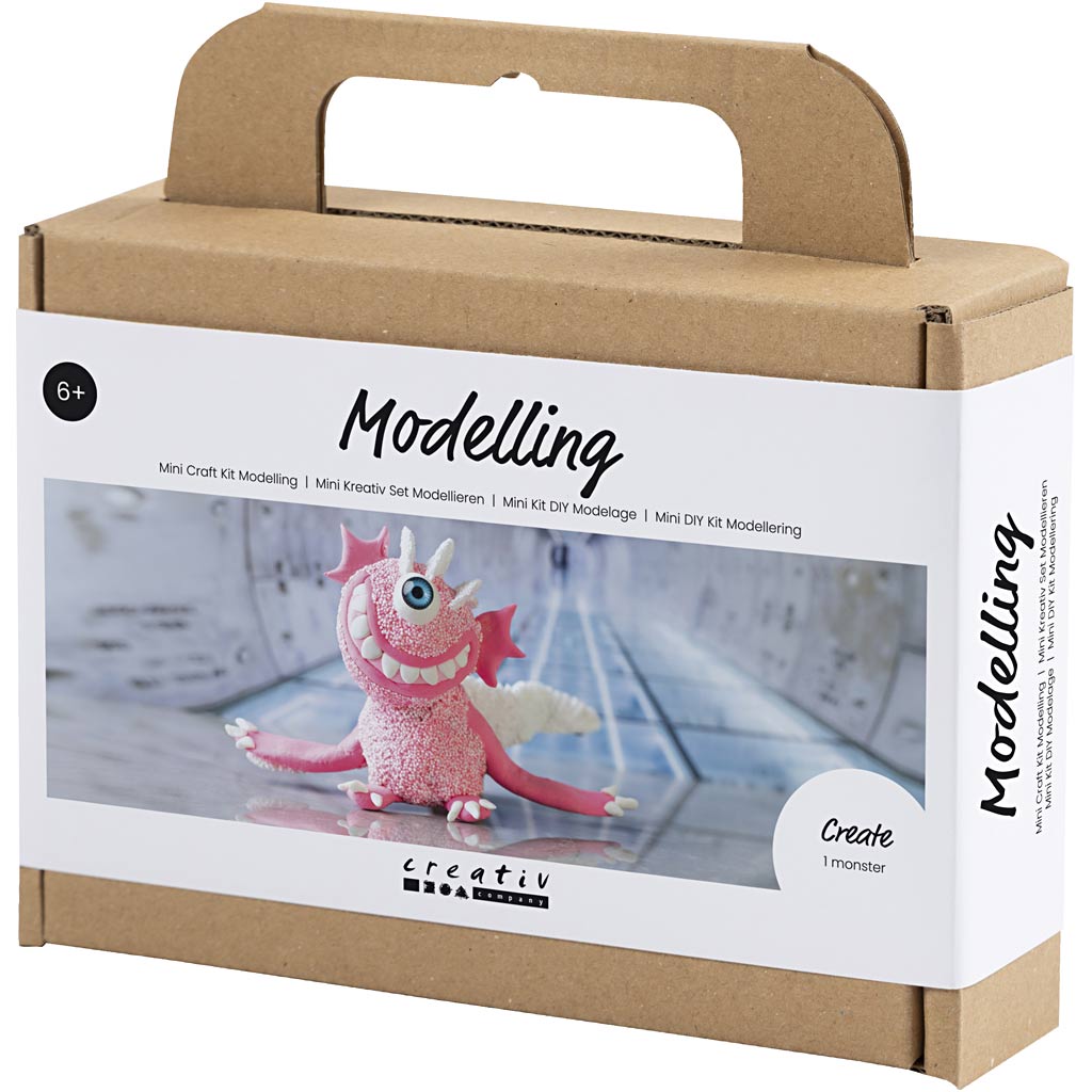 Mini Craft Kit Modelling, Monster Sally, light pink, 1 pack