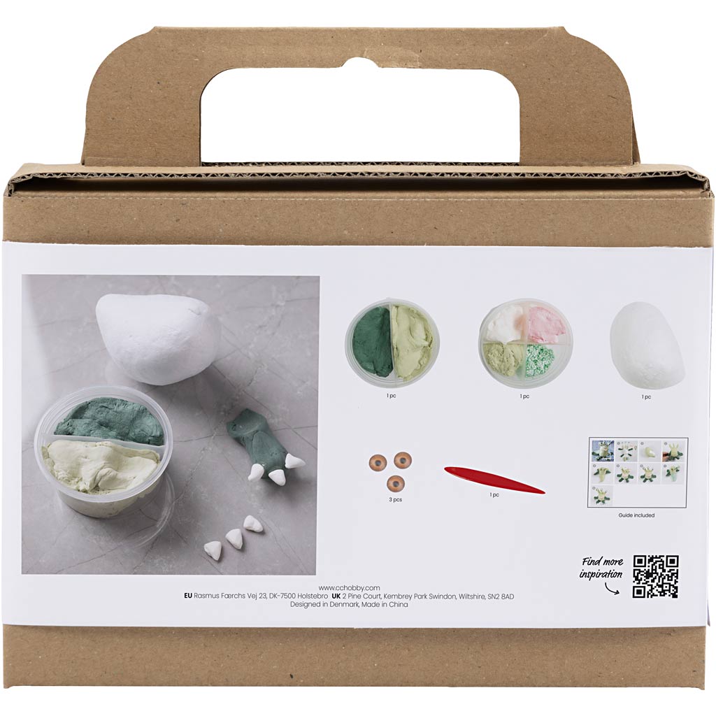 Mini Craft Kit Modelling, Monster Lulu, light green, dark green, 1 pack