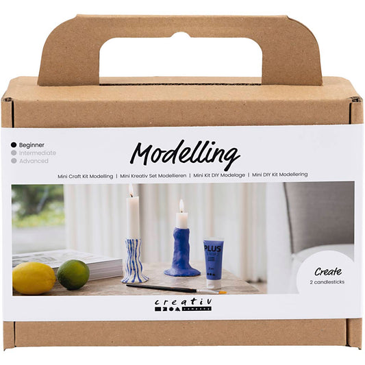 Mini Craft Kit Modelling, Candle Holder, ultra marine